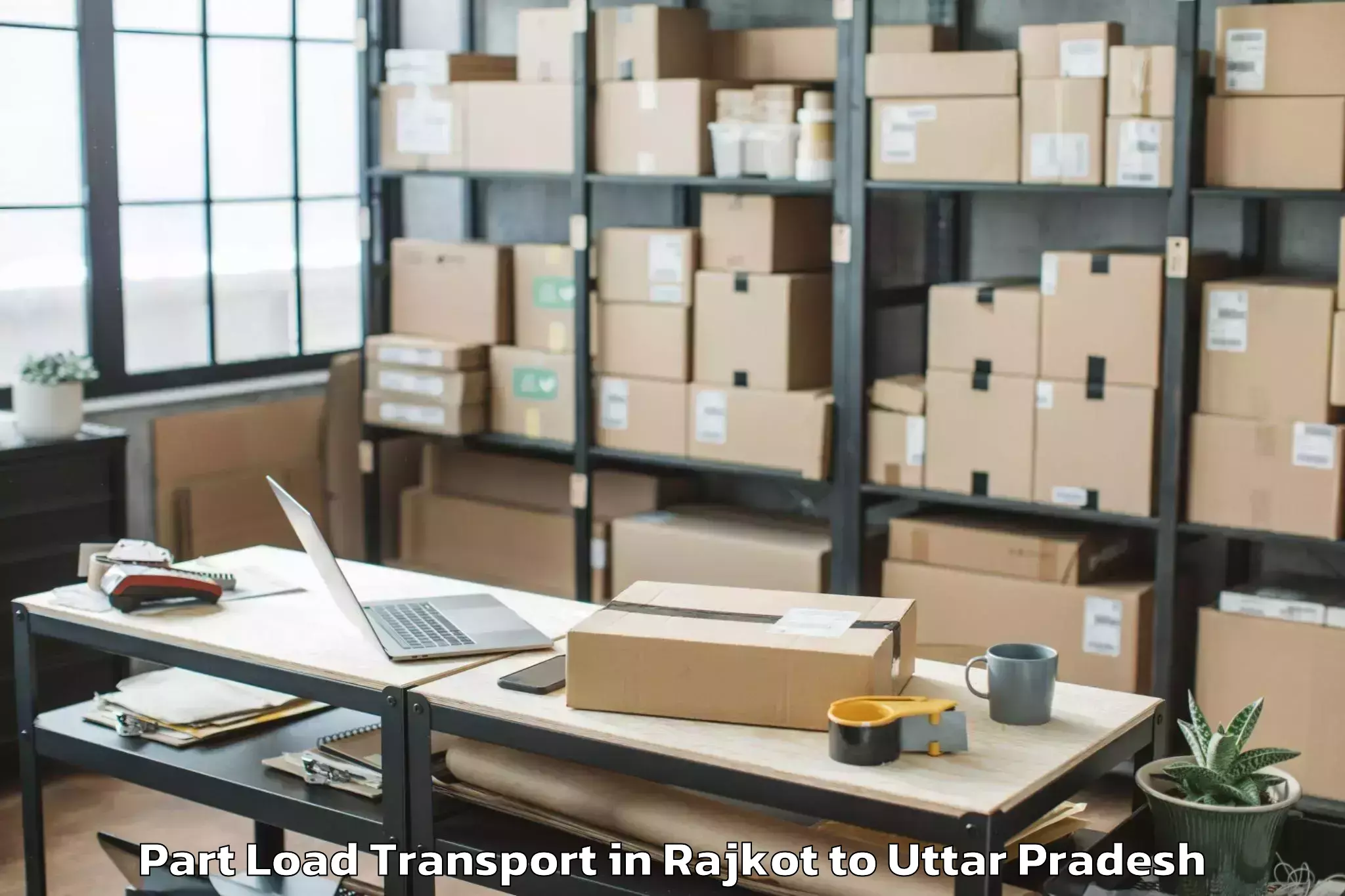 Professional Rajkot to Rani Lakshmi Bai Central Agric Part Load Transport